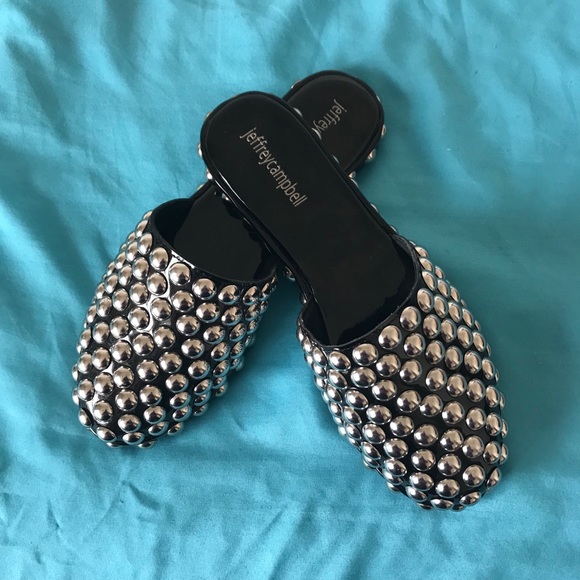 NWT Jeffrey Campbell Studded Black Mule - Picture 5 of 6
